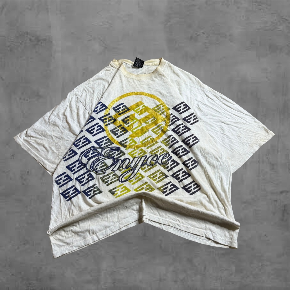ENYCE Mens Graphic T Shirt White 3X Big Logo Print Short Sleeve‎ Casual Tee